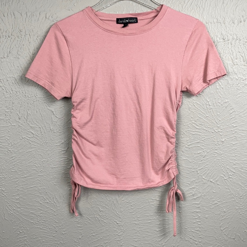 Derek Heart Pink Short Sleeve Shirt Size Medium - Picture 1 of 7
